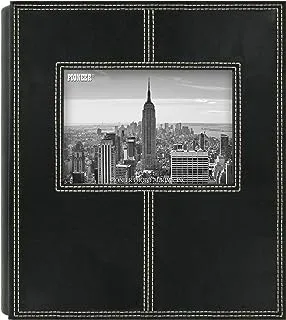 Pioneer Photo Albums 2PS-160 160-Pocket Sewn Leatherette Frame Cover Photo Album، Black