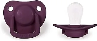 Filibabba Pacifier for 0-6 Months Babies 2-Pack, Plum