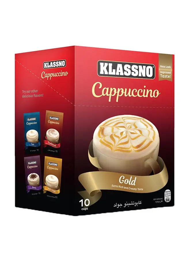 Klassno Cappuccino Gold 20grams Pack of 10