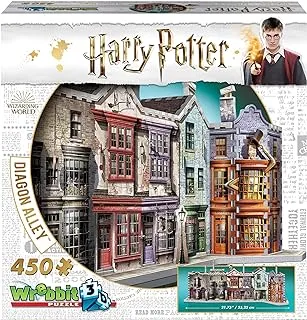 Wrebbit 3D Puzzle HOGWDA Warner Brothers Harry Potter Diagon Alley Puzzle، Multicolour، (450-Piece)