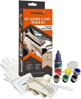 Visbella Diy Leather And Vinyl Repair Kit, Do It Yourself Tool Fix Holes, Rips, Upholstery Jacket, Leather Car Seat, Automotive And Household Adhesive