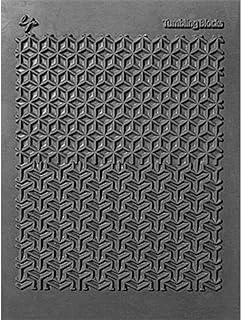 Great Create (GRF8Z) Great Create Lisa Pavelka Individual Texture Stamp, 4.25 by 5.5-Inch, Tumbling Blocks, 1-Pack