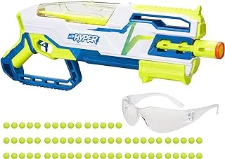 Nerf Hyper Bundle, Siege-50 Pump-Action Blaster, 65 Rounds, Up to 110 FPS Velocity, Eyewear (Amazon Exclusive)