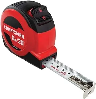 CRAFTSMAN Tape Measure, Self-Lock, 8-Meter (CMHT37226S)