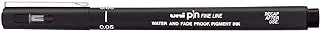 Uni-Pin 0.05 mm-200 Pen, Black, 12 pieces, Pack of 1