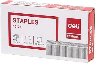 Deli 24/6 No. Stapler Pin 1000-Pieces, Silver