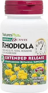 Nature'S Plus, Herbal Actives, Rhodiola, Extended Release, 1000 Mg, 30 Veggie Tabs