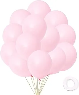 Party Time - 20 Pieces Pastel Macaron Balloons Candy Colored Latex Party Balloons for Birthday Baby Shower Wedding Christmas Party Decorations Supplies - Balloons (10 Inches) (Pastel Pink)