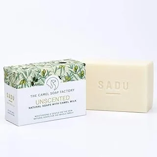 The Camel Soap Factory Camel Soap Factory Natural Soap, SADU Natural Collection, 140g Triple-Milled Everyday Paraben-Free Soap Bar With Fresh Camel Milk, Unscented