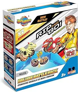 لعبة Spin Fighters 5 Deluxe Battle Pack Cracking Nebula Vs Bony Dragon Spinner Toy