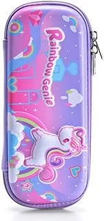 Eazy Kids 3D Genie Unicorn Pencil Case, Purple, EZ_PBX_07