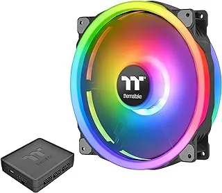 Thermaltake Riing Trio 200mm 16.8 Million RGB Color (Alexa, Razer Chroma) Software Enabled 3 Light Rings 60 Addressable LED 11 Blades Hydraulic Bearing Case/Radiator Fan, Single Pack, CL-F083-PL20SW-A