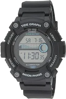 Casio Tide Graph Moon Phase 10-Year Battery Men's Sports Watch w/LED Illuminator Model: WS1300H-1AV Black