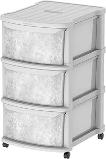 Cosmoplast Ceramic 3 Tiers Multipurpose Storage Cabinet with Wheels