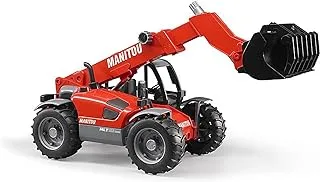 Bruder 02125 MLT 633 Manitou Telescopic Loader Vehicle Toy, Red