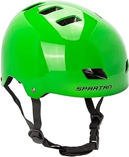 Spartan Mirage Kids Helmet (أخضر ليموني) للأطفال من سن 6 إلى 14 عامًا ؛ متعدد الرياضة الأولاد والبنات سكوتر ، خوذة الدراجة ولوح التزلج
