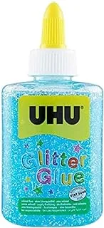 UHU Solvent-free Glitter Glue Bottle 88ml, Blue, (33-49980)