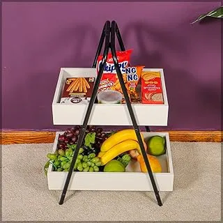 YATAI 2-Tier Kitchen Storage Organizer - Bathroom Shelf Adjustable Floor Height Book Shelf Flowers Plants Stand – Wooden Standing Kitchen Rack For Narrow Spaces living Room, Hallway Bookcase