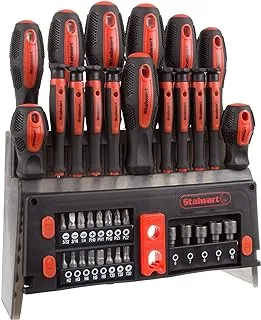 Stalwart - 75-HT4089 39 Piece Screwdriver and Bit Set with Magnetic Tips- Precision Kit Including Screwdrivers, Bits, Power Nut Drivers and Storage Rack By