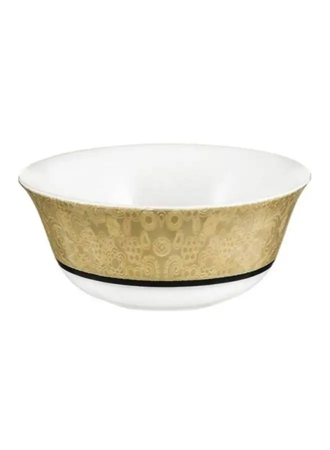 Luminarc 6-Piece Value Pack Essence Celebration Bowl Set Gold/White 12cm