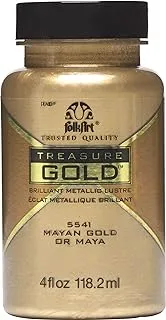 Folkart Treasure Brilliant Metallic Paint, 4 Oz, Mayan Gold