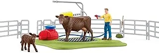 Schleich 42529 Farm World Happy Cow Wash Toy Figure