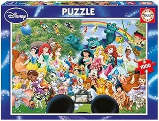 Educa - 1000 piece puzzle for adults | Disney Princesses and Characters Puzzle 1000 Pieces Disney The Wonderful World of Disney II (16297)