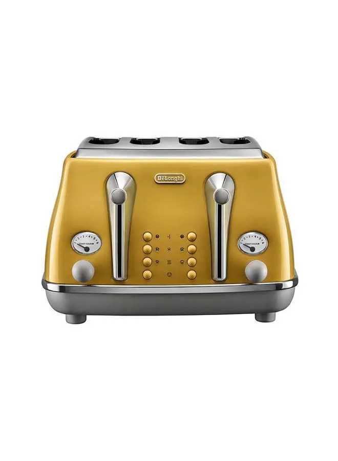 De'Longhi Icona Capitals 4-Slice Toaster 1800 W CTOC4003.Y أصفر