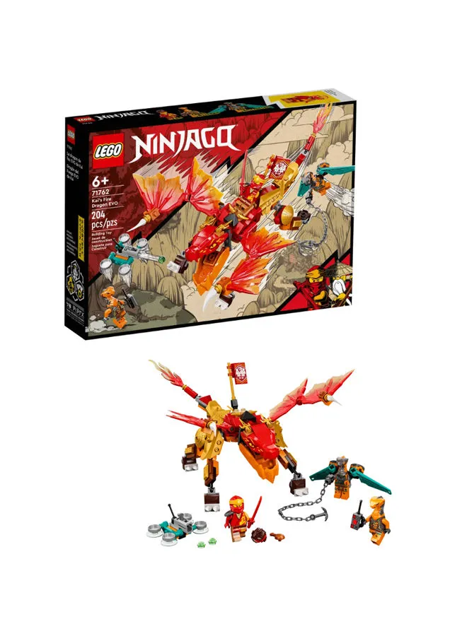 LEGO 71762 Ninjago Kai’S Fire Dragon Evo 71762 Building Kit (204 Pieces) 6+ Years