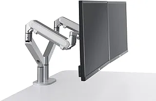 UPERGO OL-2 Pole-Mounted Aluminum Full Motion Dual Monitor Arm, Stand And Mount For Gaming And Office Use, 17