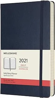 Moleskine 2021 12-Month Daily Large Hardcover Diar: Sapphire Blue