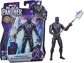 Marvel Black Panther Marvel Studios Legacy Collection Vibranium Black Panther Toy, 6-Inch-Scale Action Figure, Toys for Kids Ages 4 and Up