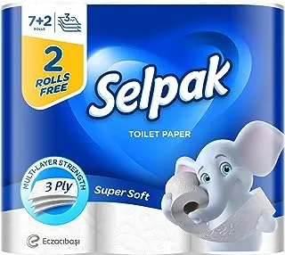 Selpak 3 Ply Toilet Paper 7+2 Rolls 140 Sheets