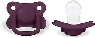 Filibabba Pacifier for +6 Months Babies 2-Pack, Plum