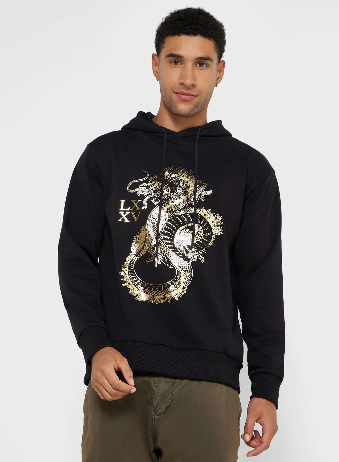 Seventy Five Foil Print Hoodie