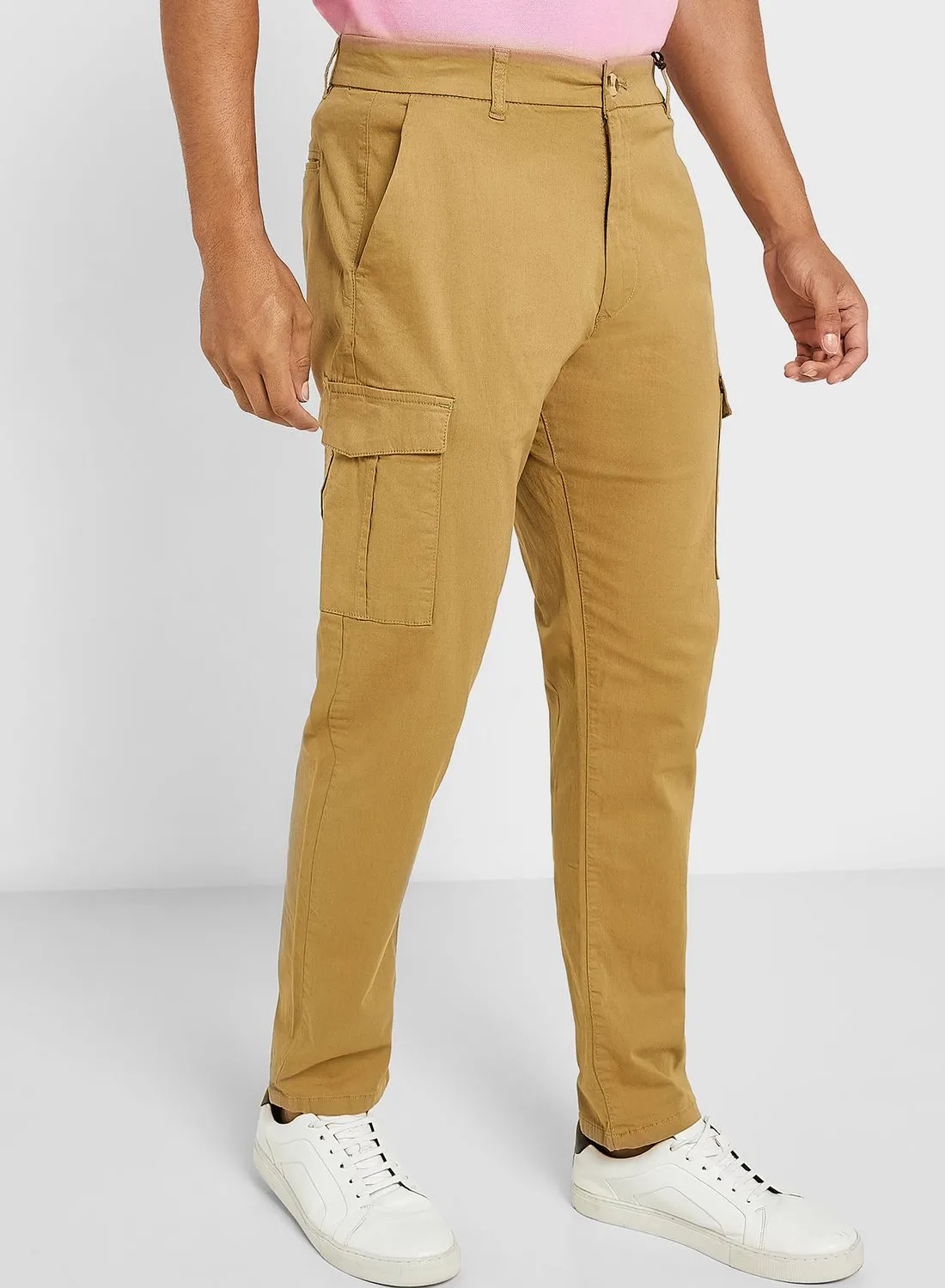 BRAVE SOUL Mens Cotton Twill Cargo Chino