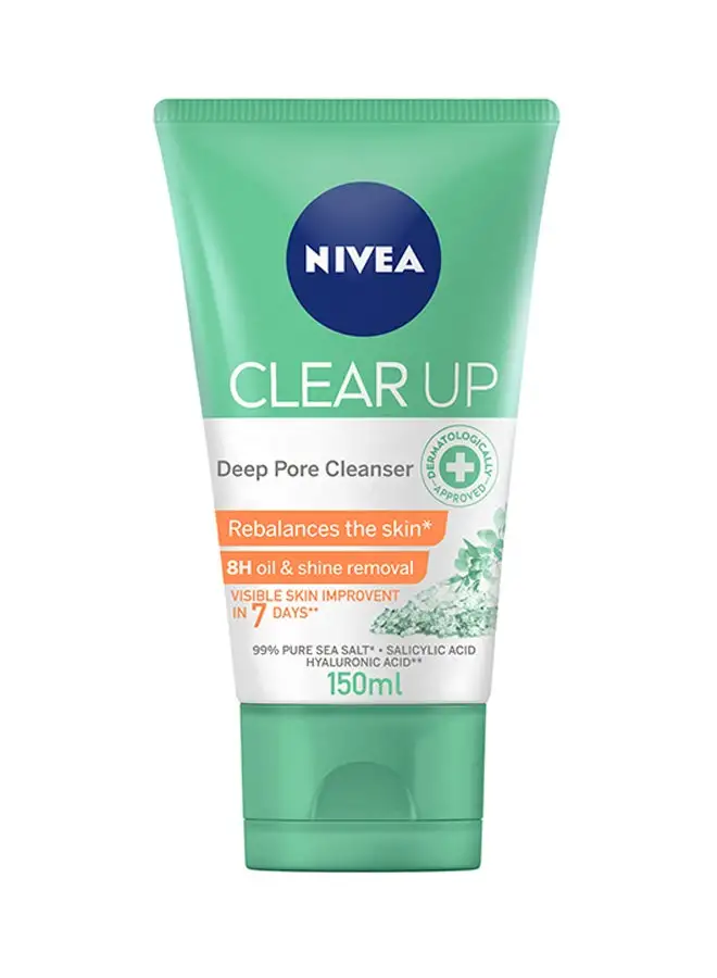 Nivea Deep Pore Cleanser Clear Up With Sea Salt Salicylic And Hyaluronic Acid 150ml