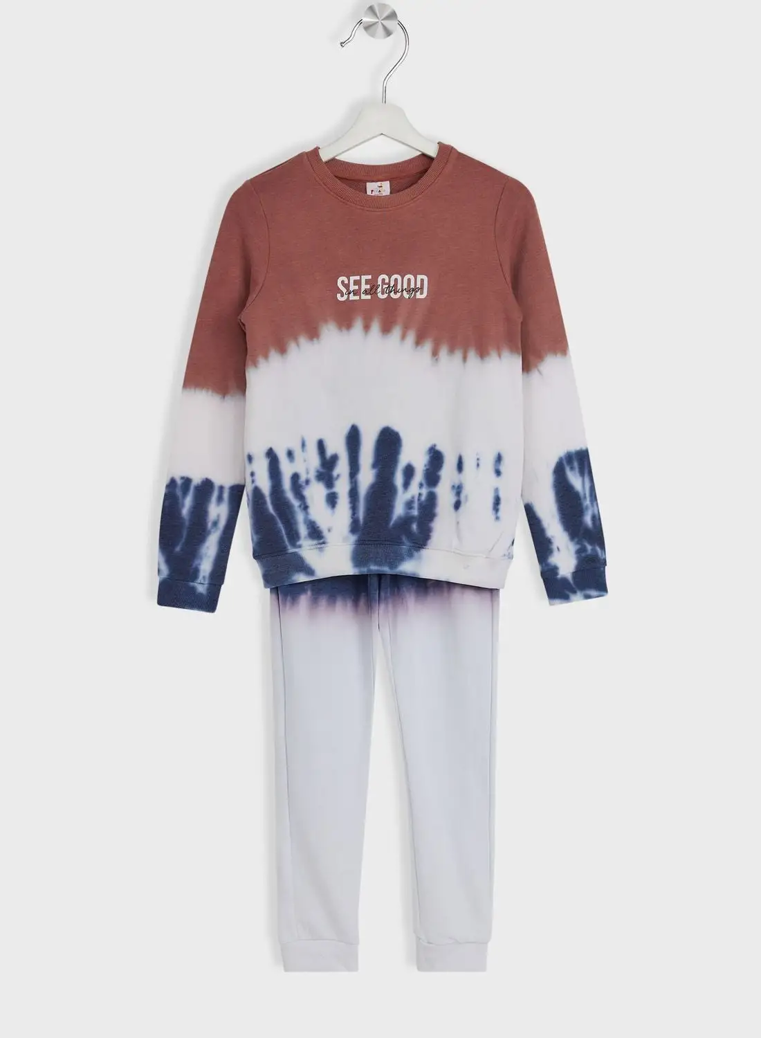 Pinata Boys Tie Dye Printed Sweatshirt And Jogger Set