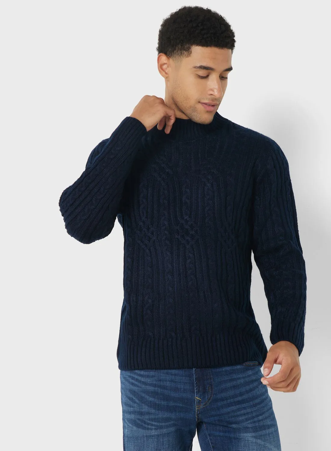 Robert Wood Cable Knit Sweater