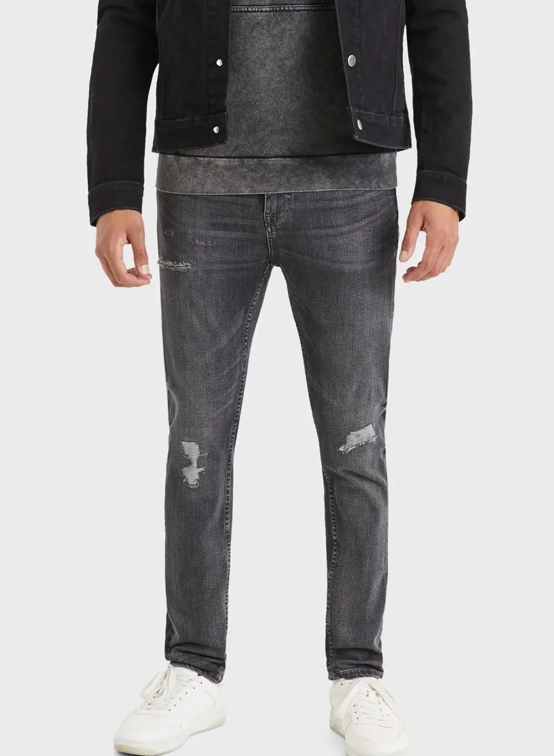 Celio Distressed Slim Fit Jeans