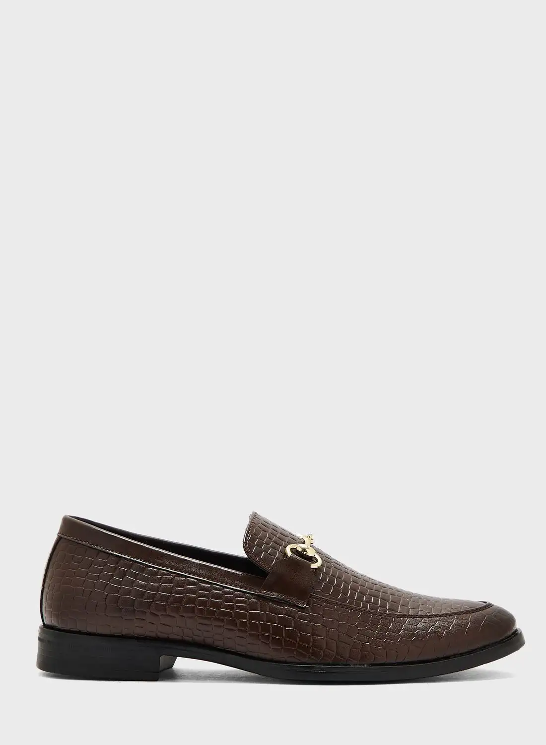 Robert Wood Croc Print Formal Slip Ons