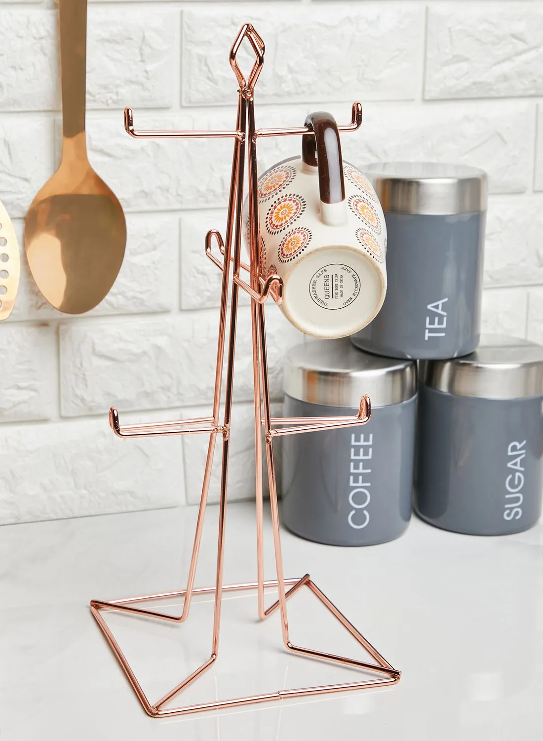 Premier Vertex Copper Finish 6 Mug Tree