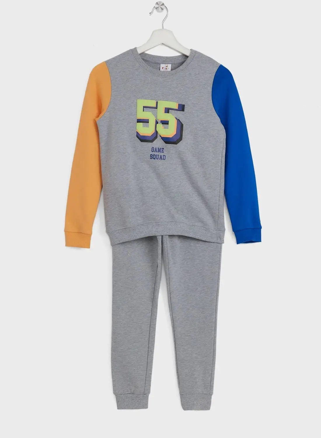 Pinata Boys Colorblock Printed Sweatshirt And Jogger Set