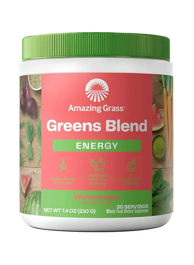 Amazing Grass Energy Watermelon Green SuperFood - 7.4 oz ( 210 gm ) 30 Servings