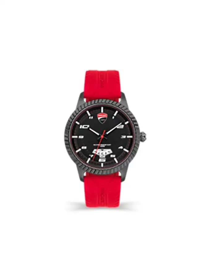 Ducati Corse Men's Podio Analog Silicone Wrist Watch DTWGN2019503 - 44 mm - Red