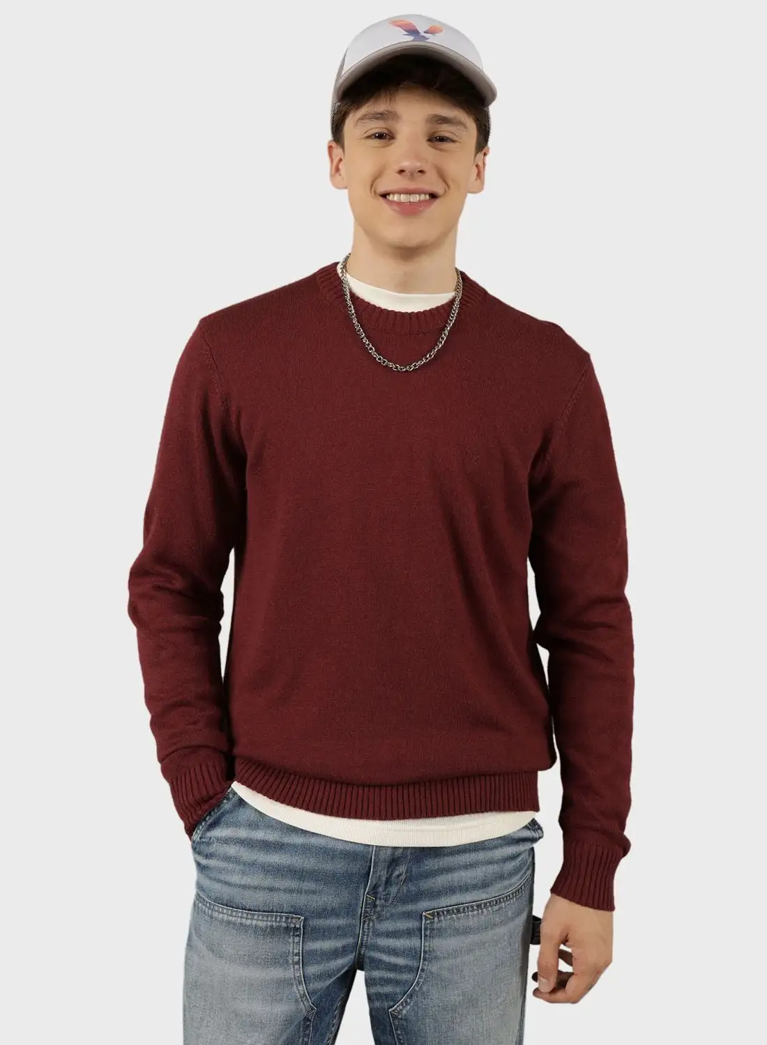 American Eagle Logo Crew Neck Sweater