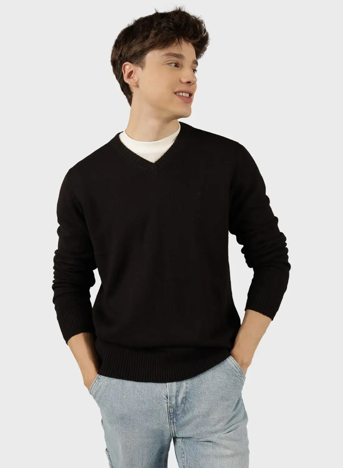 American Eagle Logo V-Neck Sweater