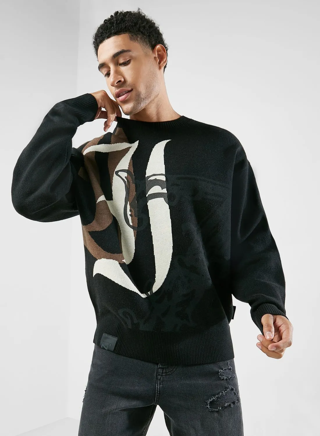 izzue Graphic Knit Sweatshirt