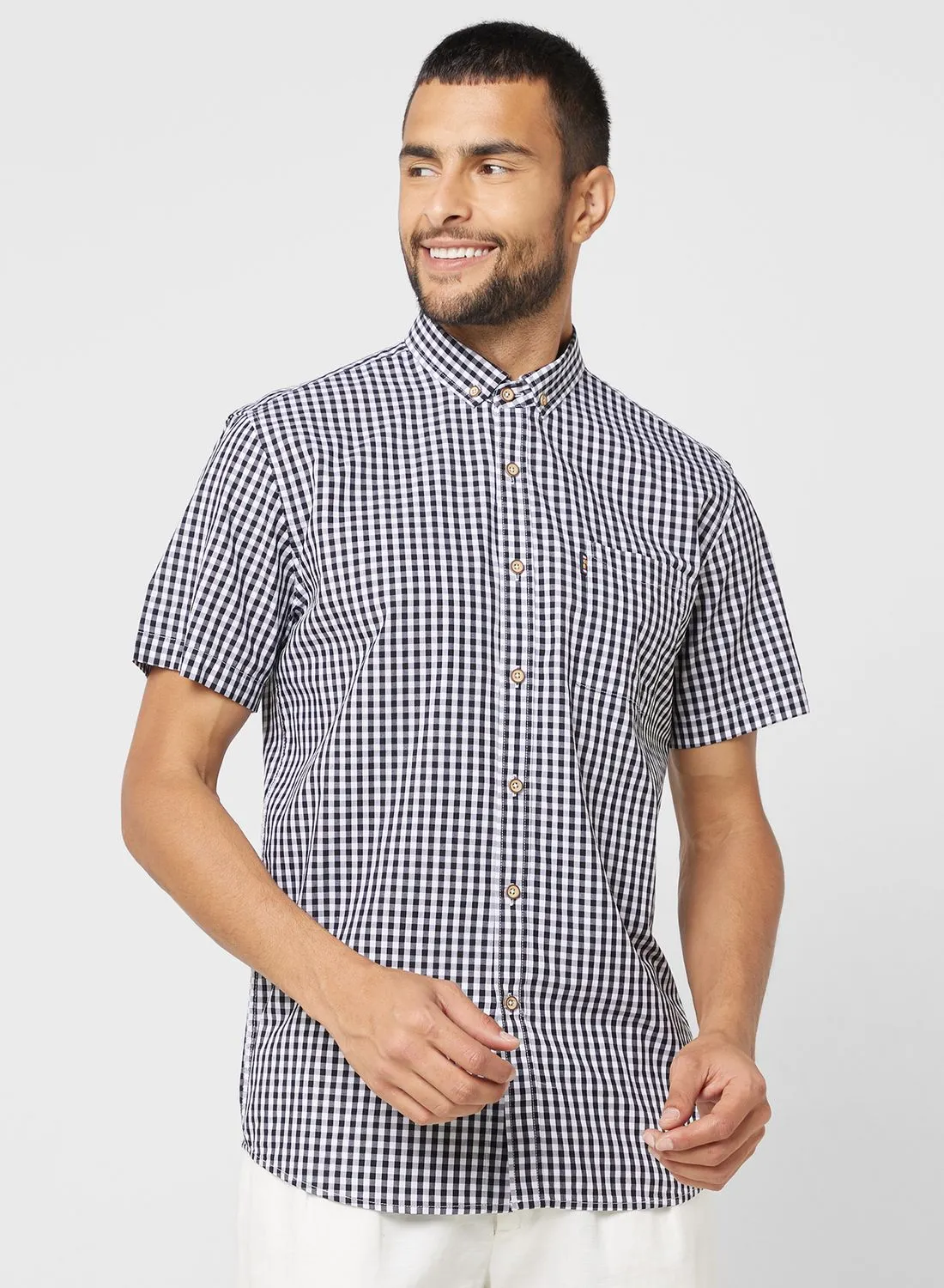 Robert Wood Check Short Sleeve Shirt