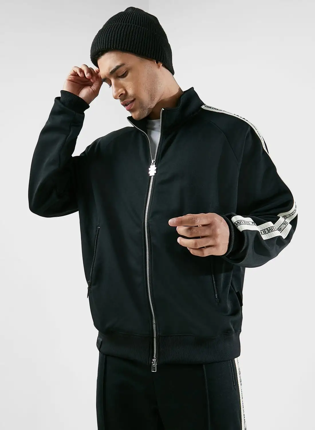 izzue Studs Tape Zip Jacket